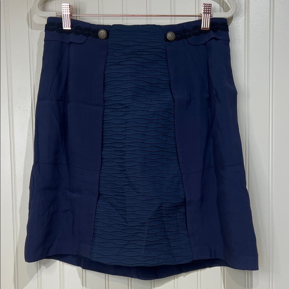 NWT Anthropologie Girls from Savoy navy skirt